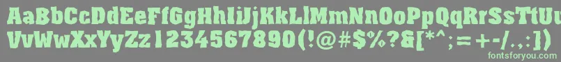 Assuan8 Font – Green Fonts on Gray Background