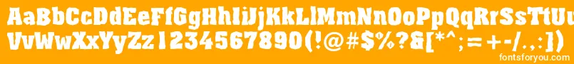 Assuan8 Font – White Fonts on Orange Background