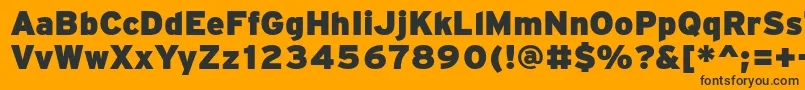 PftransitHeavyblack Font – Black Fonts on Orange Background