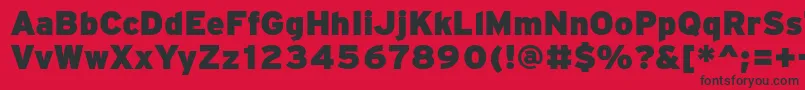 PftransitHeavyblack Font – Black Fonts on Red Background