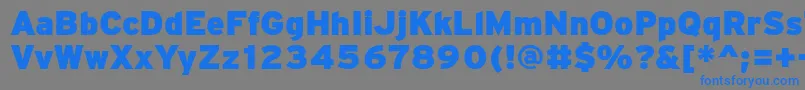 PftransitHeavyblack Font – Blue Fonts on Gray Background