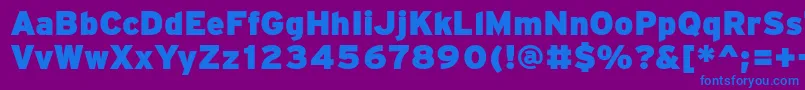 PftransitHeavyblack Font – Blue Fonts on Purple Background