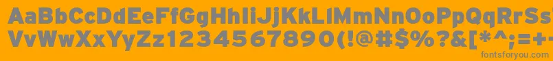 PftransitHeavyblack Font – Gray Fonts on Orange Background