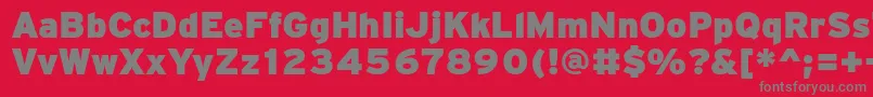 PftransitHeavyblack Font – Gray Fonts on Red Background