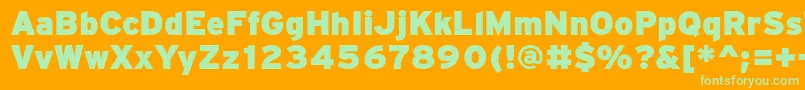 PftransitHeavyblack Font – Green Fonts on Orange Background