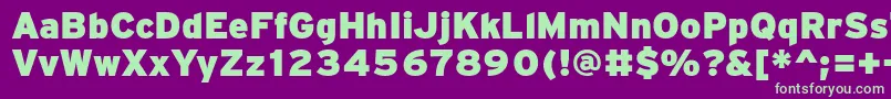 PftransitHeavyblack Font – Green Fonts on Purple Background