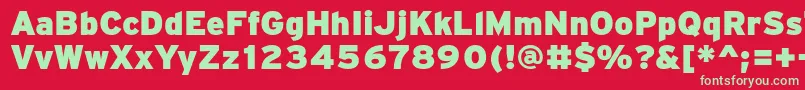 PftransitHeavyblack Font – Green Fonts on Red Background