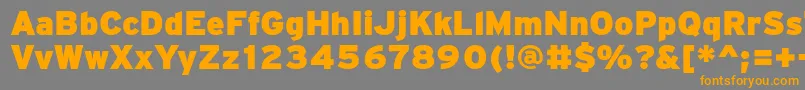 PftransitHeavyblack Font – Orange Fonts on Gray Background