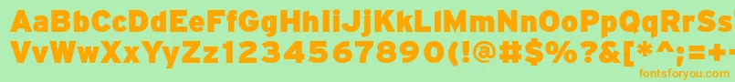 PftransitHeavyblack Font – Orange Fonts on Green Background