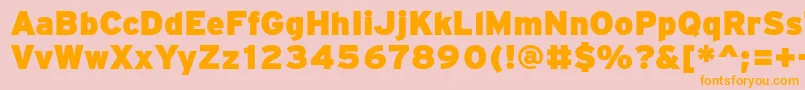 PftransitHeavyblack Font – Orange Fonts on Pink Background