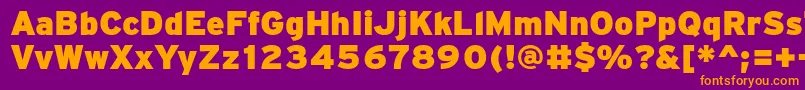 PftransitHeavyblack Font – Orange Fonts on Purple Background