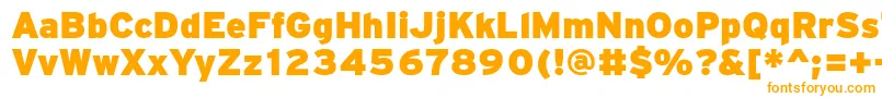 PftransitHeavyblack Font – Orange Fonts on White Background