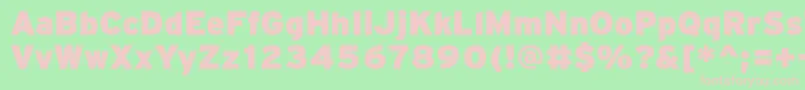 PftransitHeavyblack Font – Pink Fonts on Green Background