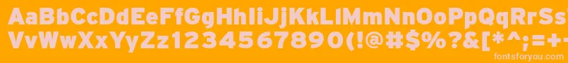 PftransitHeavyblack Font – Pink Fonts on Orange Background