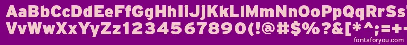 PftransitHeavyblack Font – Pink Fonts on Purple Background