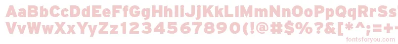 PftransitHeavyblack Font – Pink Fonts on White Background