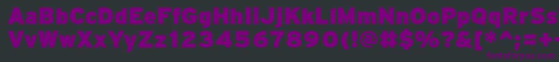 PftransitHeavyblack Font – Purple Fonts on Black Background