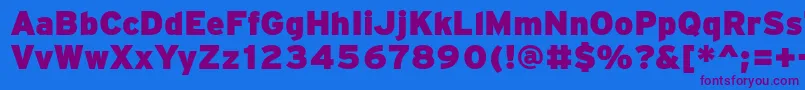 PftransitHeavyblack Font – Purple Fonts on Blue Background