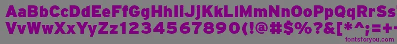 PftransitHeavyblack Font – Purple Fonts on Gray Background