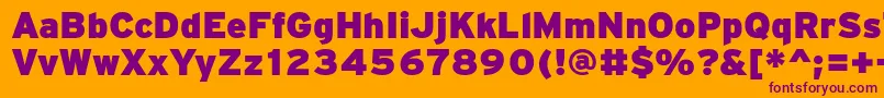 PftransitHeavyblack Font – Purple Fonts on Orange Background