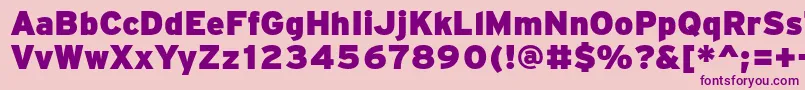 PftransitHeavyblack Font – Purple Fonts on Pink Background