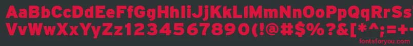 PftransitHeavyblack Font – Red Fonts on Black Background