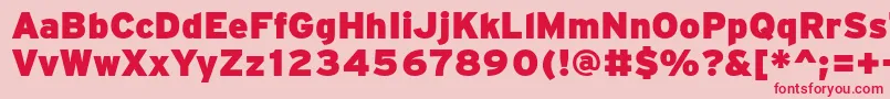 PftransitHeavyblack Font – Red Fonts on Pink Background