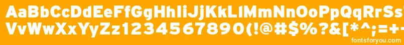 PftransitHeavyblack Font – White Fonts on Orange Background