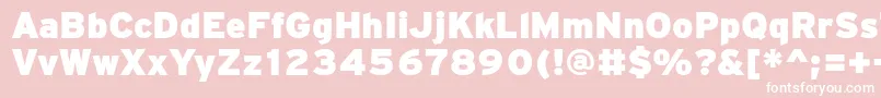 PftransitHeavyblack Font – White Fonts on Pink Background