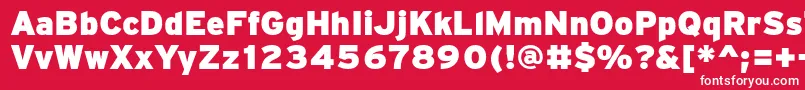 PftransitHeavyblack Font – White Fonts on Red Background