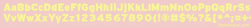 PftransitHeavyblack Font – Yellow Fonts on Pink Background