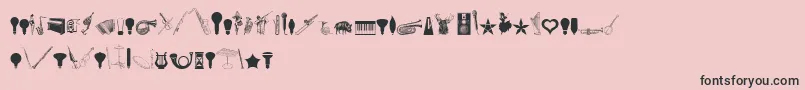 CornucopiaOfDingbatsEight Font – Black Fonts on Pink Background
