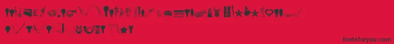 CornucopiaOfDingbatsEight Font – Black Fonts on Red Background
