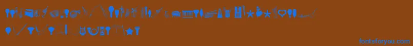 CornucopiaOfDingbatsEight Font – Blue Fonts on Brown Background
