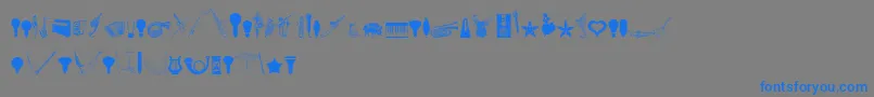CornucopiaOfDingbatsEight Font – Blue Fonts on Gray Background
