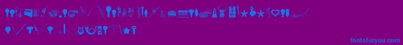 Police CornucopiaOfDingbatsEight – polices bleues sur fond violet