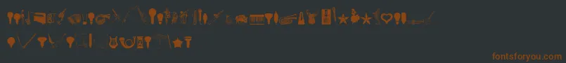 CornucopiaOfDingbatsEight Font – Brown Fonts on Black Background