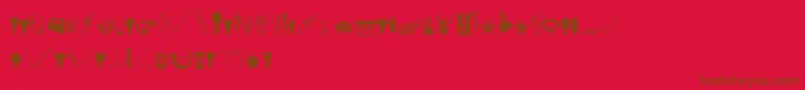 CornucopiaOfDingbatsEight Font – Brown Fonts on Red Background