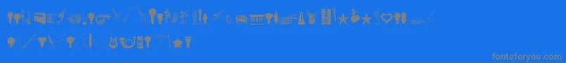 CornucopiaOfDingbatsEight Font – Gray Fonts on Blue Background
