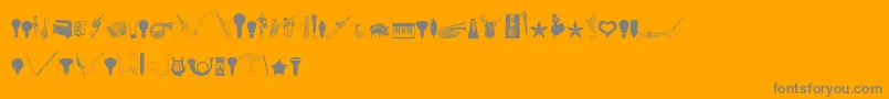 CornucopiaOfDingbatsEight Font – Gray Fonts on Orange Background