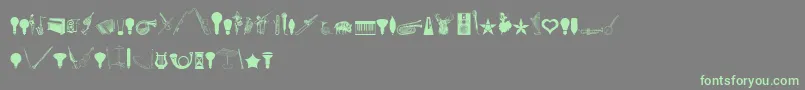 CornucopiaOfDingbatsEight Font – Green Fonts on Gray Background