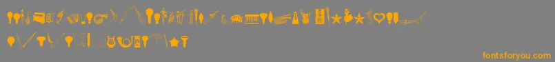 CornucopiaOfDingbatsEight Font – Orange Fonts on Gray Background