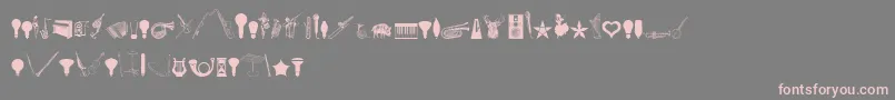 CornucopiaOfDingbatsEight Font – Pink Fonts on Gray Background