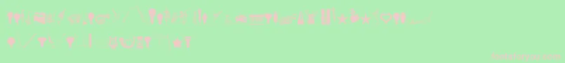 CornucopiaOfDingbatsEight-fontti – vaaleanpunaiset fontit vihreällä taustalla