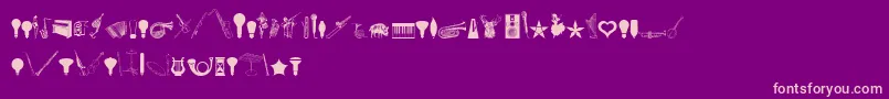 CornucopiaOfDingbatsEight Font – Pink Fonts on Purple Background