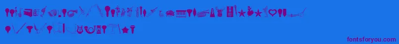 CornucopiaOfDingbatsEight Font – Purple Fonts on Blue Background
