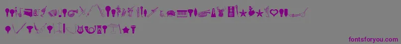 CornucopiaOfDingbatsEight Font – Purple Fonts on Gray Background