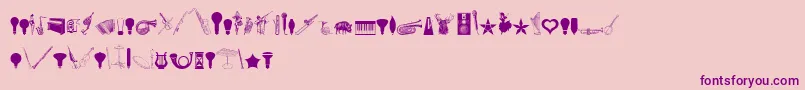 CornucopiaOfDingbatsEight Font – Purple Fonts on Pink Background