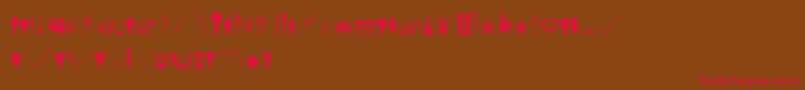 CornucopiaOfDingbatsEight Font – Red Fonts on Brown Background