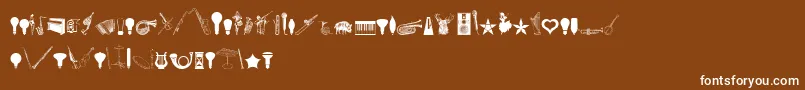 CornucopiaOfDingbatsEight Font – White Fonts on Brown Background